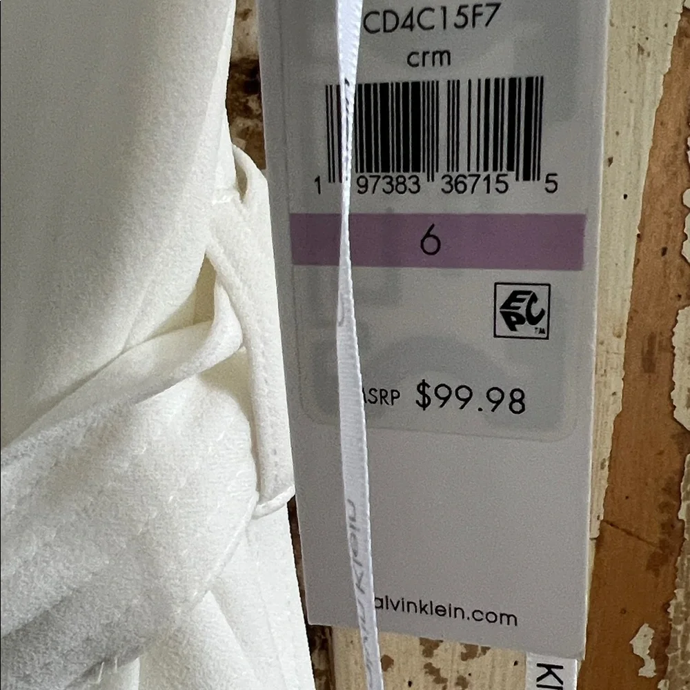 Calvin Klein Collection White Belted Midi Dress - Picture 2 of 4